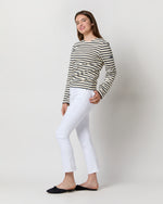 Load image into Gallery viewer, Modern Meridien Tee in Ecru/Marine Stripe