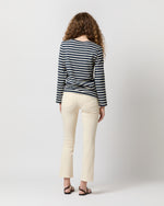 Load image into Gallery viewer, Modern Meridien Tee in Marine/Ecru Stripe
