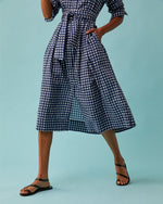 Load image into Gallery viewer, Diagonal Strap Sandal in Black Leather