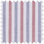 Load image into Gallery viewer, Made-to-Order Mandarin Tunic in Blue/Red Multi Stripe Oxford