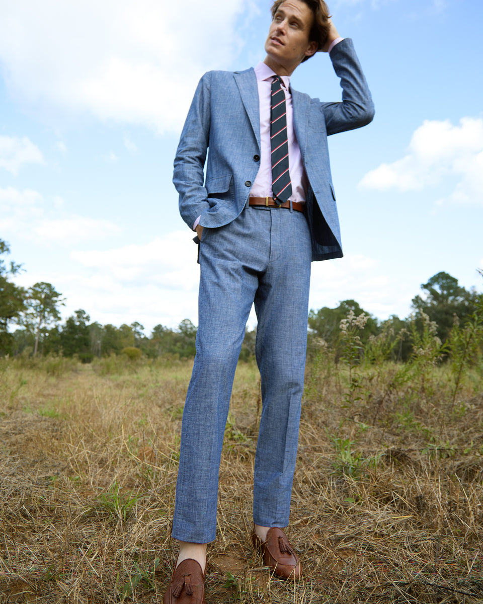 Nassau Tassel Loafer in Tobacco Pebble Grain Leather | Sid  display picture 3