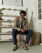 Load image into Gallery viewer, Italian Tassel Loafer in Cigar Suede