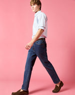 Load image into Gallery viewer, Handsewn Penny Loafer in Chocolate Suede