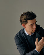 Load image into Gallery viewer, Fine-Gauge Crewneck Sweater in Heather Charcoal Escorial Wool