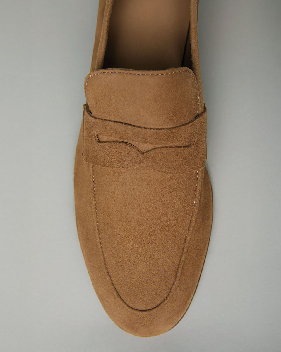 Mia Loafer in Camel Suede | Shop Ann Mashburn