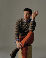 Load image into Gallery viewer, Alpine Fair Isle Sweater in Hazelnut/Multi Cashmere Blend