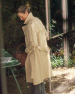 Load image into Gallery viewer, Martine Trench Coat in Khaki Compact Cotton