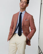 Load image into Gallery viewer, Kincaid No. 3 Jacket in Persimmon/Wheat Herringbone Linen