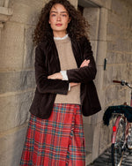 Load image into Gallery viewer, Marguerite Jacket in Chocolate Stretch Velveteen
