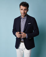 Load image into Gallery viewer, Ghost Blazer in Navy Harris Tweed