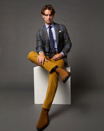 Load image into Gallery viewer, Virgil No. 2 Jacket in Blue/Green/Merlot Blanket Plaid Tweed