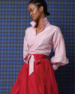 Load image into Gallery viewer, Iris Top in Light Pink Silk Taffeta
