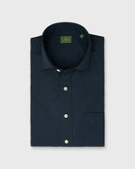 Load image into Gallery viewer, Spread Collar Sport Shirt in Navy Poplin