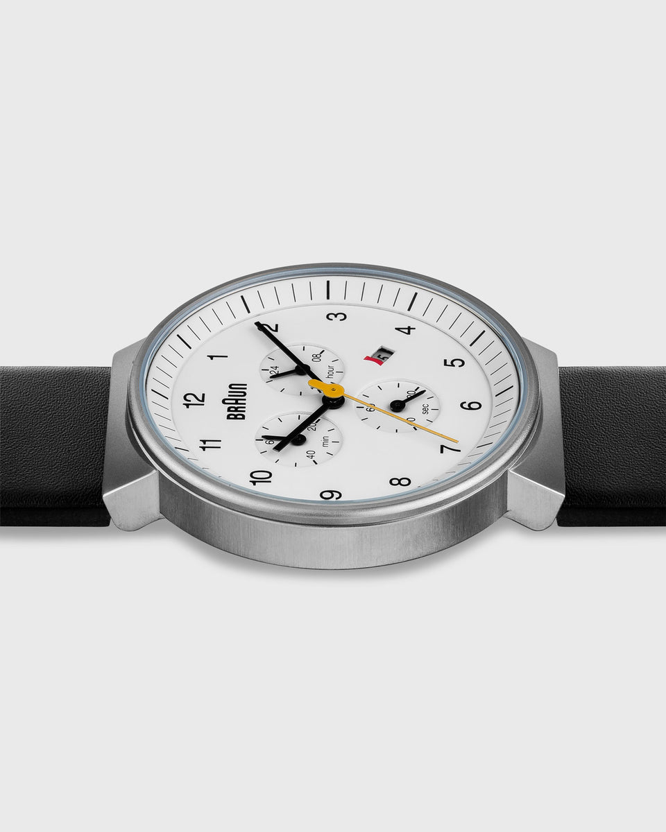 Chronograph Analog Watch in White/Black | Shop Sid Mashburn