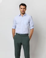 Load image into Gallery viewer, Spread Collar Dress Shirt in Sky Poplin