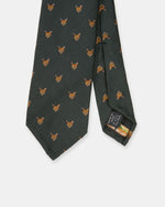 Load image into Gallery viewer, Wool Challis Club Tie in Olive Fox