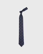 Load image into Gallery viewer, Silk Woven Club Tie in Navy/Sky 45 Turntable Adapter

