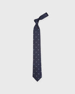 Load image into Gallery viewer, Silk Woven Club Tie in Navy/Sky 45 Turntable Adapter