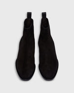 Load image into Gallery viewer, Heeled Chelsea Boot in Black Suede