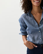 Load image into Gallery viewer, Icon Shirt in Indigo Cotolino Chambray