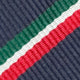 Silk Repp Tie in Navy/Red/White/Green Stripe