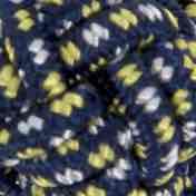 Small Silk Knot Cufflinks in Dark Teal/Yellow Small Weave