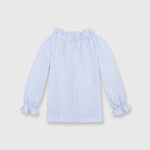 Load image into Gallery viewer, Made-to-Order Fabric in Sky Small Bengal Stripe Poplin