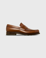 Load image into Gallery viewer, Italian Penny Loafer in Medium Brown Calfskin