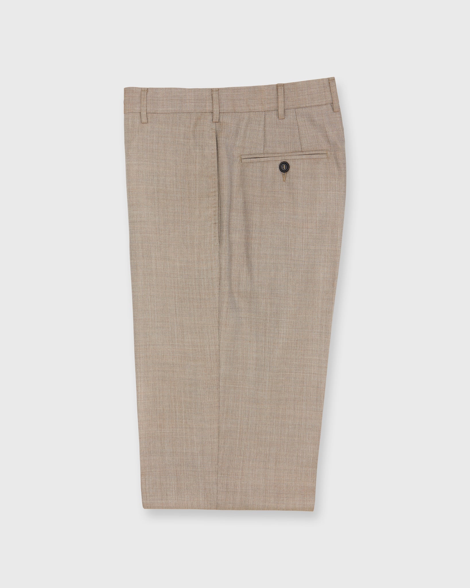 Dress Trouser in Wheat Wool Hopsack