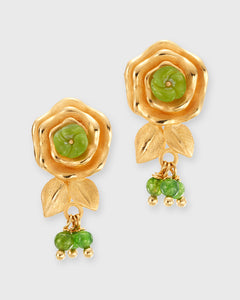 The Spritz Earrings in Gold/Jade