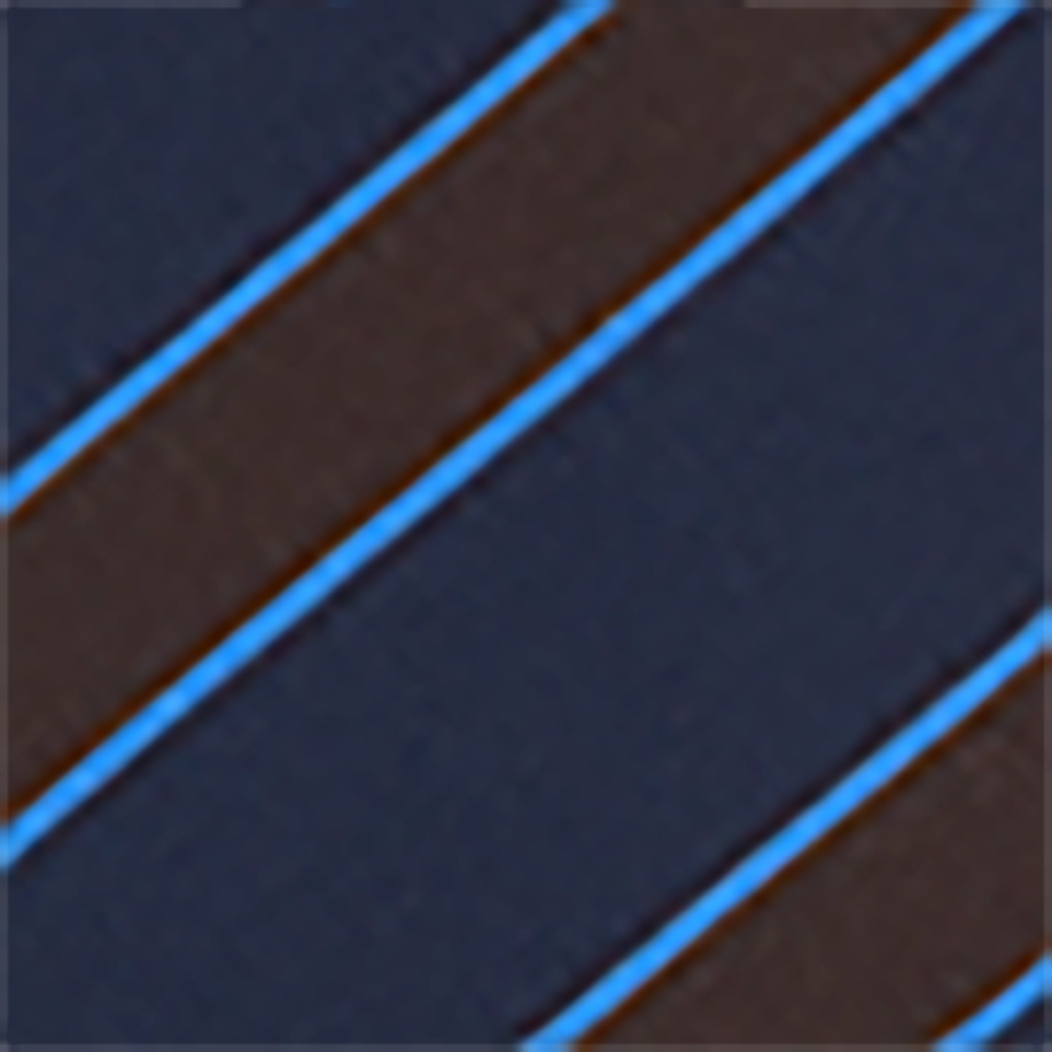 Irish Poplin Tie in Navy/Chocolate/Sky Stripe