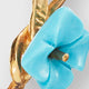 Mini Flower Whirl Earrings in Gold/Lapis/Turquoise