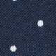 Irish Poplin Tie in Navy/White Dot