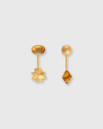 Load image into Gallery viewer, Detachable Drop Earrings in Amber/Gold