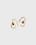Load image into Gallery viewer, Teardrop Bead Hook Earrings in Gold-Plated Brass