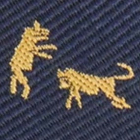 Silk Club Tie in Blue/Gold Bull & Bear
