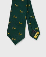 Load image into Gallery viewer, Silk Club Tie in Spruce/Gold Bull