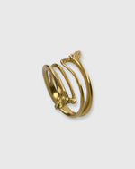 Load image into Gallery viewer, Rattlesnake Double Rib Ring in Vermeil