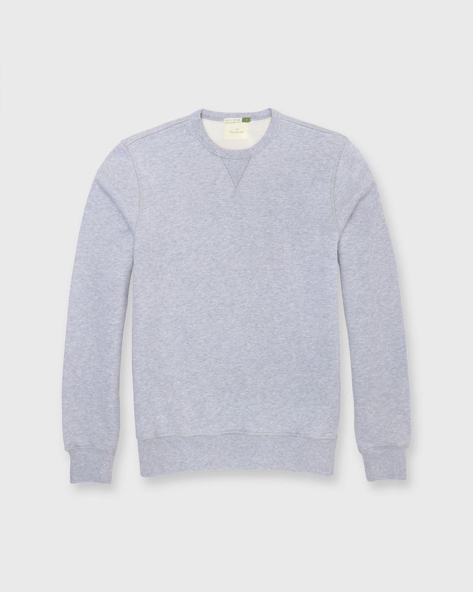 Crewneck Pullover Sweatshirt in Heather Grey French Terry | Shop