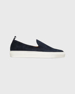 Load image into Gallery viewer, Slip-On Sneaker in Navy Perforated Suede
