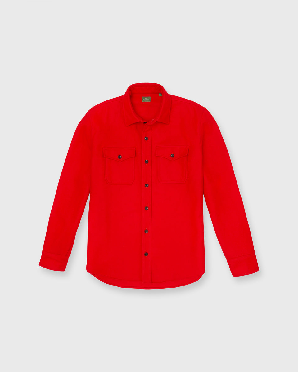 CPO Shirt in Scarlet Wool Melton