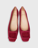 Load image into Gallery viewer, Buckle Shoe in Deep Red Suede