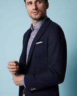Load image into Gallery viewer, Ghost Blazer in Navy Harris Tweed
