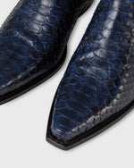 Load image into Gallery viewer, Short Cowboy Boot in Navy Python