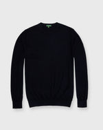 Load image into Gallery viewer, Fine-Gauge Crewneck Sweater in Black Cashmere