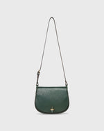 Load image into Gallery viewer, Medium Accordion Clara Crossbody Bag in Dark Green Leather