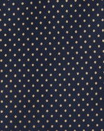 Load image into Gallery viewer, Silk Print Tie in Navy/Yellow Pin Dot