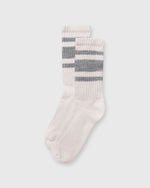 Load image into Gallery viewer, Retro Mono Stripe Socks in Heather Grey