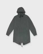 Load image into Gallery viewer, Cashpad Fishtail Parka in Green Dry Waxed Poplin