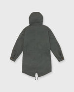 Load image into Gallery viewer, Cashpad Fishtail Parka in Green Dry Waxed Poplin